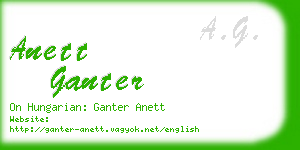 anett ganter business card